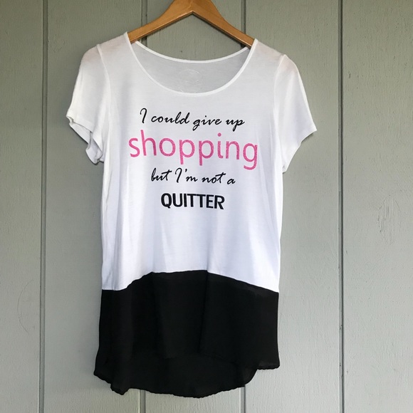 INC International Concepts Tops - Shopaholic tee with chiffon bottom